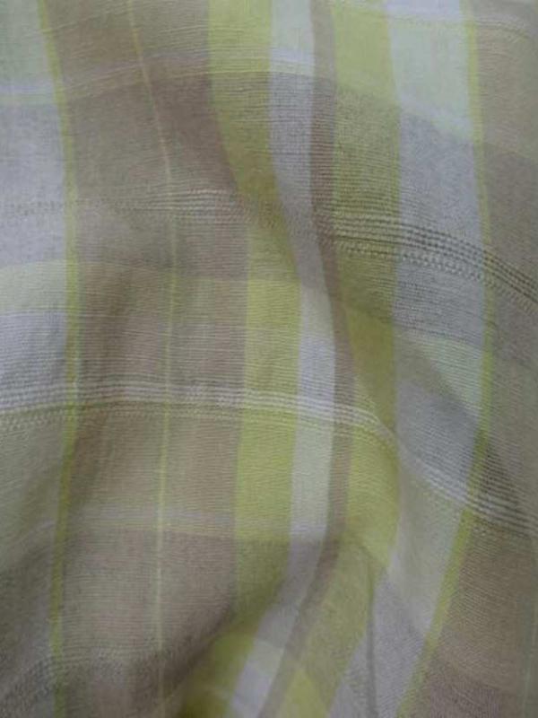 Lin a rayures beige blanc casse et jaune safran9