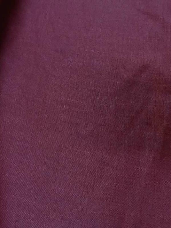 tissu Lin bordeaux