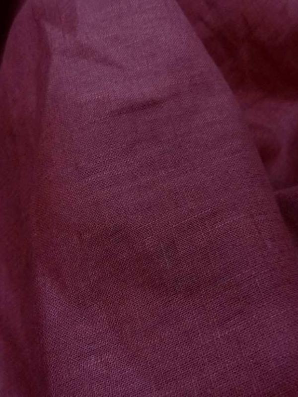 tissu Lin bordeaux
