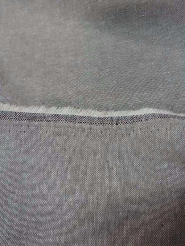 Lin chambray gris chine