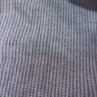 Lin chambray gris noir chine a rayures tres fine aspect chevron 0