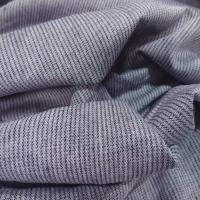 Lin chambray gris noir chine a rayures tres fine aspect chevron