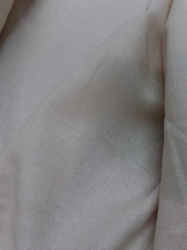 Lin coton blanc casse beige tres clair