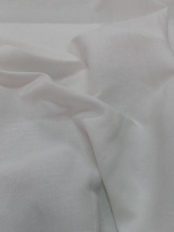 tissu Lin coton blanc cassé
