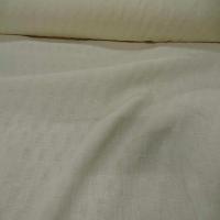 Lin coton faconne rectangle brode couleur beurre