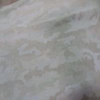 Lin imprime camouflage blanc casse beige