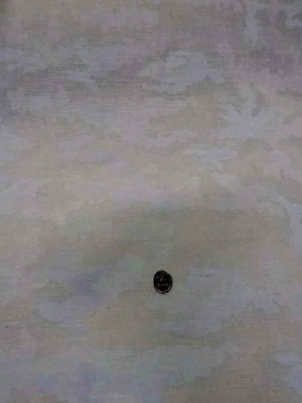 Lin imprime camouflage blanc casse beige