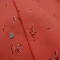 Lin orange brode motifs fleurs5