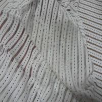 Lycra a bandes faconne blanc et transparent