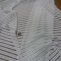 Lycra a bandes faconne blanc et transparent7