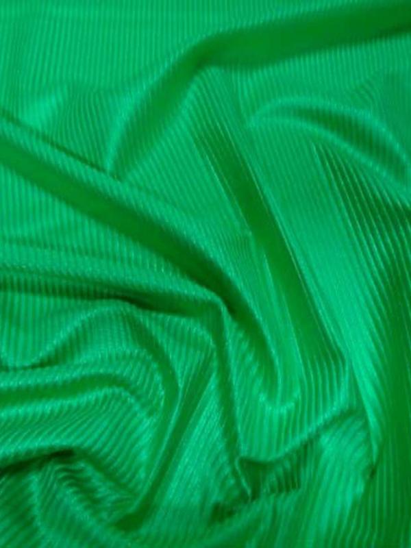 Lycra a cotes vert prairie satine