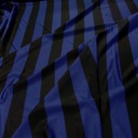 Lycra a grosse bandes bleu et noir