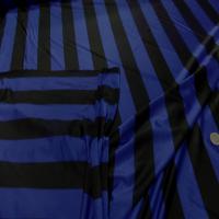 Lycra a grosse bandes bleu et noir9