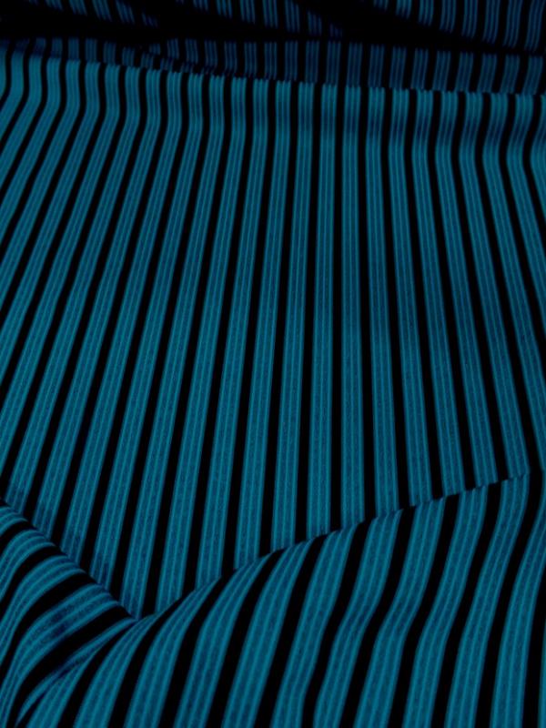 Lycra a rayures bleu et noir