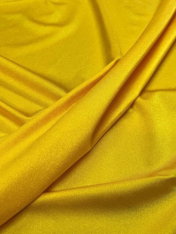 Lycra epais satine jaune soleil6