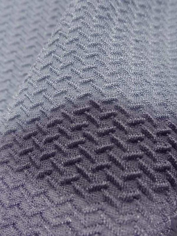 Lycra faconne gris aspect cote de maille