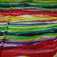 Lycra fin imprime bandes multicolore