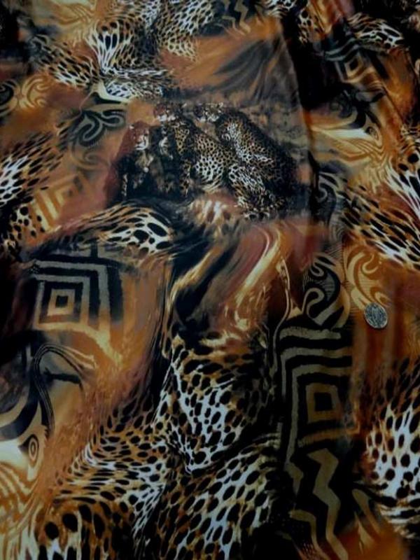 Lycra fin imprime leopard