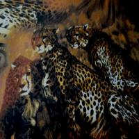 Lycra fin imprime leopard8