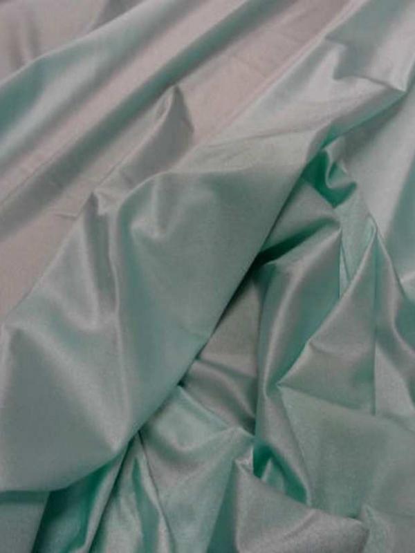 Lycra fin satine bleu vert