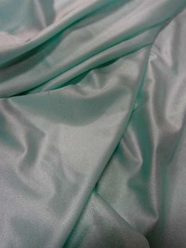 Lycra fin satine bleu vert