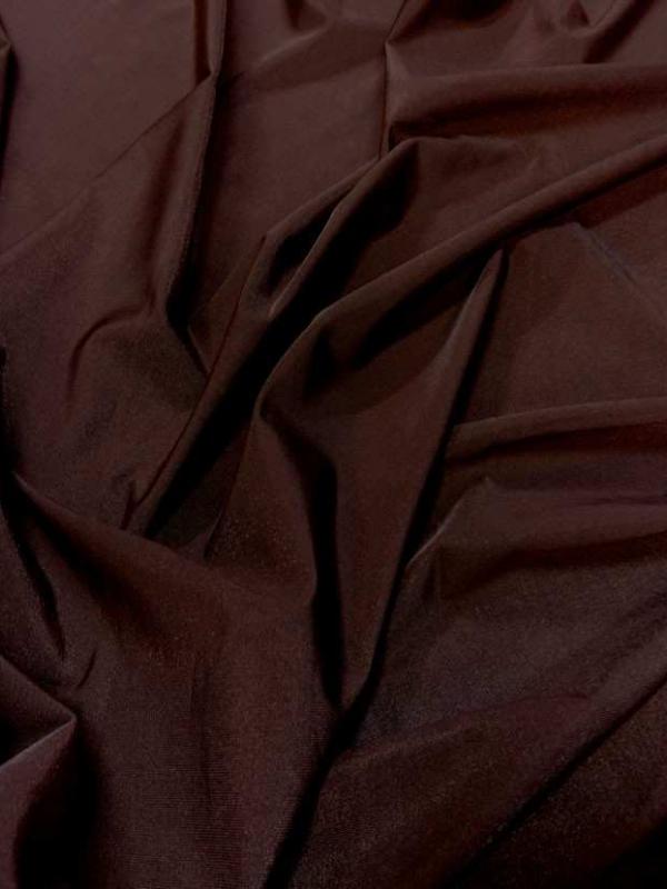 Lycra fin satine marron rouille en 1 45m de large