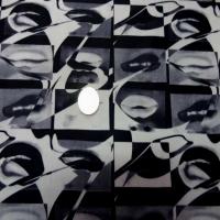 Lycra imprime blanc gris et noir6
