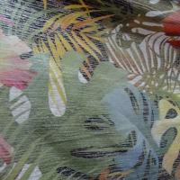 Lycra imprime motifs fleurs lurex metal