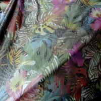 Lycra imprime motifs fleurs lurex metal5