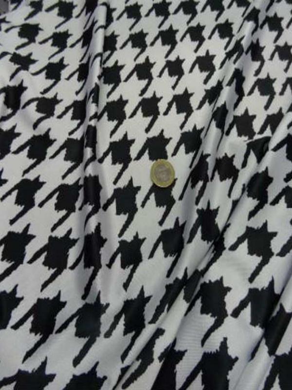 Lycra imprime noir blanc
