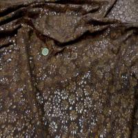 Lycra marron avec motif fleurs en relief7