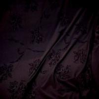 Lycra marron faconne fleurs5