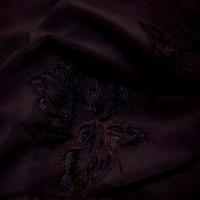 Lycra marron faconne fleurs8