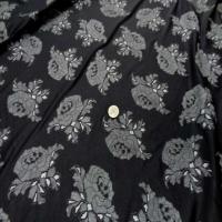 Lycra noir a motifs fleurs2