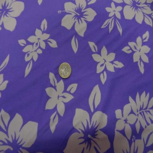 tissu lycra imprimé extensible dans les 2 sens imprimé hawaïen