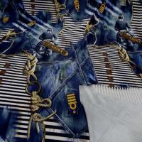 Lycra qualite qualite maillot de bain imprime bleu jean marine