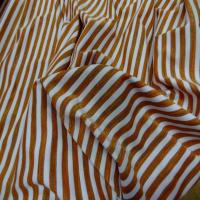 Lycra raye blanc orange lurex