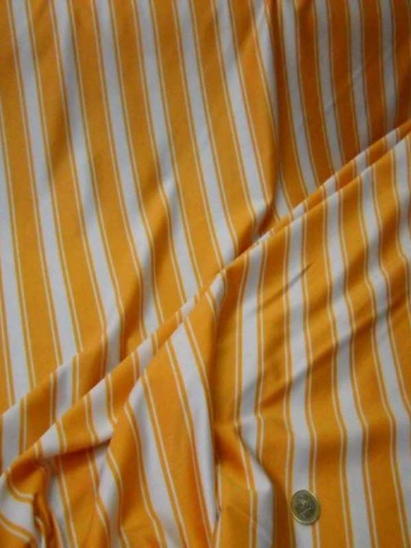Lycra raye blanc orange