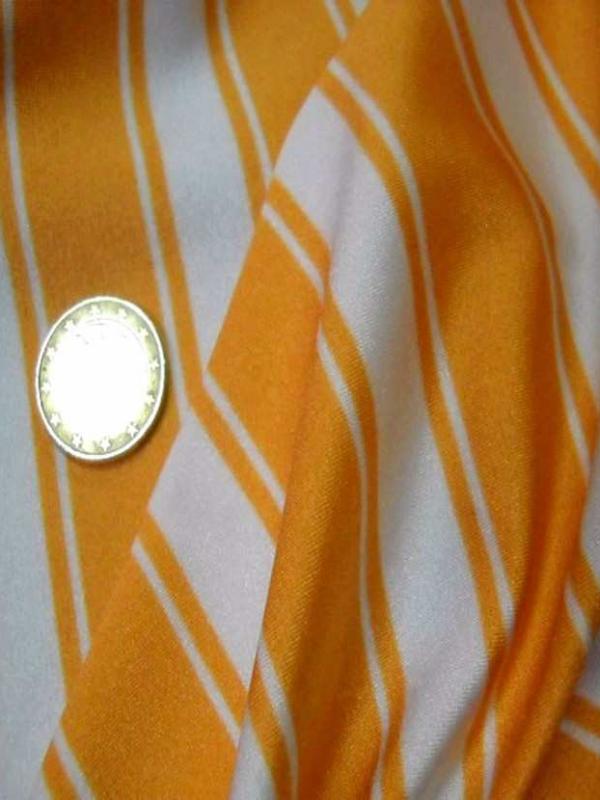 Lycra raye blanc orange