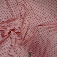 Lycra rose saumon clair a pois noir0