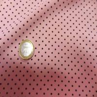 Lycra rose saumon clair a pois noir5