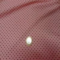 Lycra rose saumon clair a pois noir6