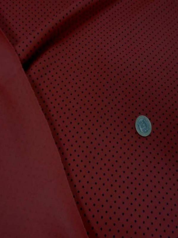 Lycra rouge bordeaux imprime pois0