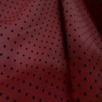 Lycra rouge bordeaux imprime pois6