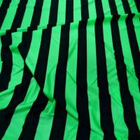 Lycra satin a grosse rayures anis noir3