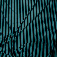 Lycra satin a grosse rayures turquoise noir8