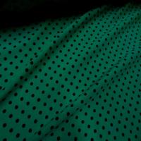 Lycra satin vert a pois noir5