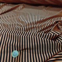 Lycra satine a fines rayures orange et noir9