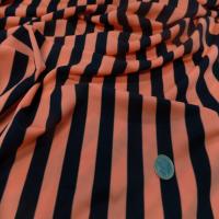 Lycra satine a rayure noire et orange8