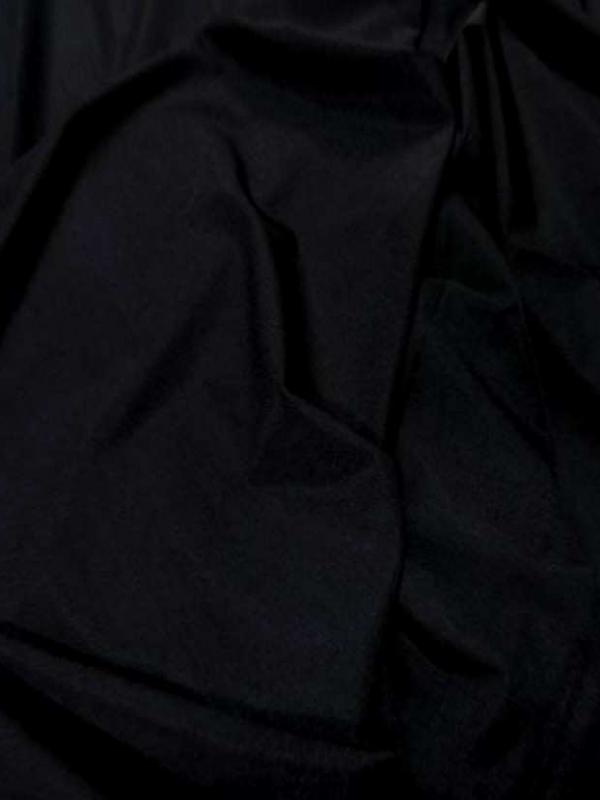 Lycra satine tres fin noir en 1 60m de large